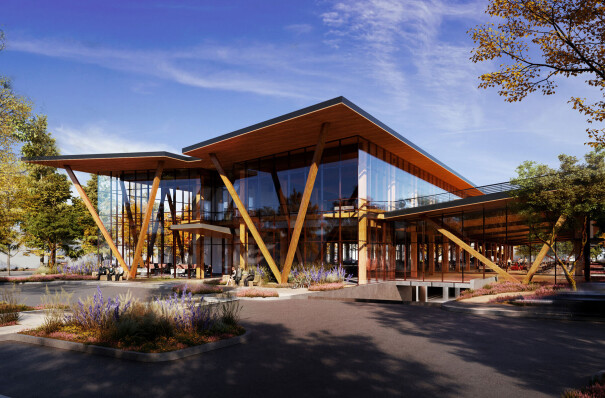 Form4 Architecture designs a mass timber office building for Stanford Research Park, California