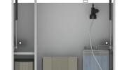 SAP module – behind mirror soap air paper dispenser